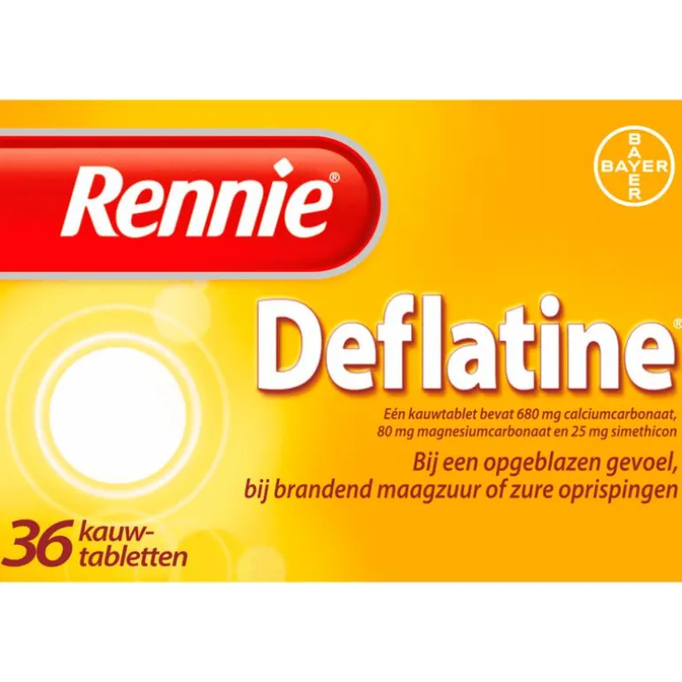 Rennie Deflatine Kauwtabletten Bij Opgeblazen Gevoel Of Winderigheid 36 Stuks