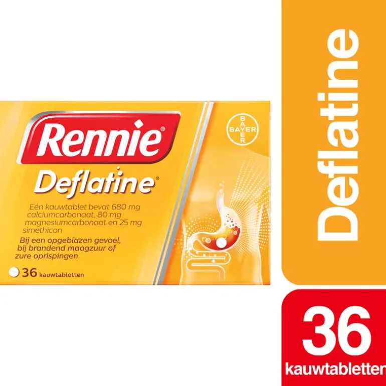 Rennie Deflatine Kauwtabletten Bij Opgeblazen Gevoel Of Winderigheid 36 Stuks