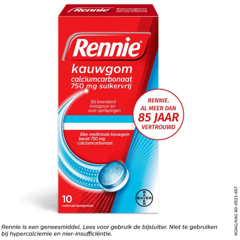 Rennie Kauwgom Suikervrij 10 stuks