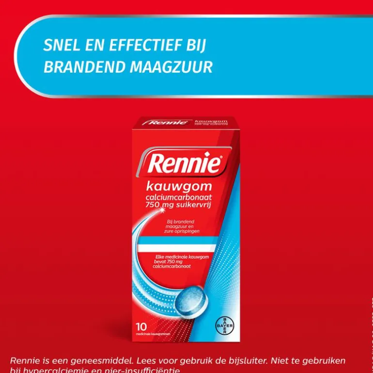 Rennie Kauwgom Suikervrij 10 stuks