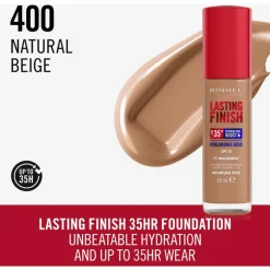 Rimmel Lasting Finish 35Hr Foundation 400 Natural Beige