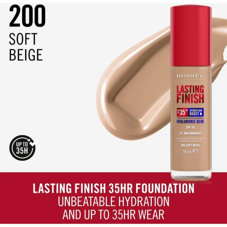Rimmel Lasting Finish 35Hr Foundation 200 Soft Beige