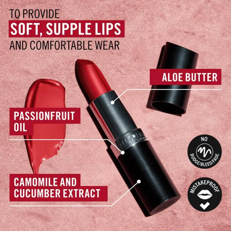 Rimmel London Lasting Finish Satin Lippenstift 360 Pumpkin Peach 4 G