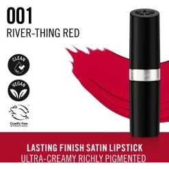 Rimmel London Lasting Finish Satin Lippenstift 001 River-Thing Red 4 G