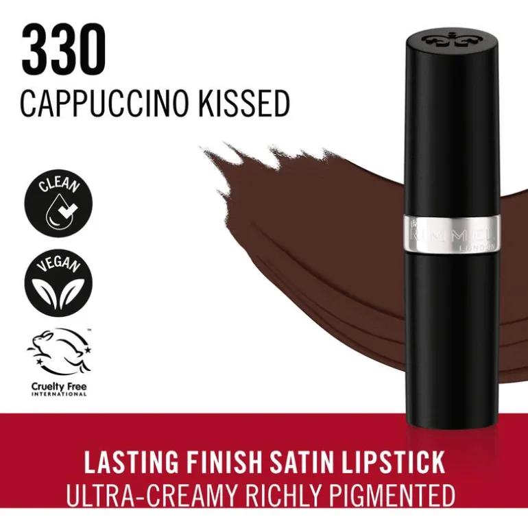 Rimmel London Lasting Finish Satin Lippenstift 330 Cappuccino Kissed 4 G