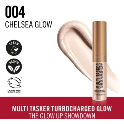 Rimmel London Multi Tasker Turbocharged Glow Liquid Illuminator Highlighter - Creme - 004 Chelsea Glow