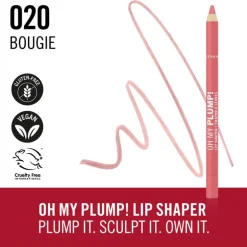 Rimmel London Oh My Plump! Lip Liner - Roze - 020 Bougie