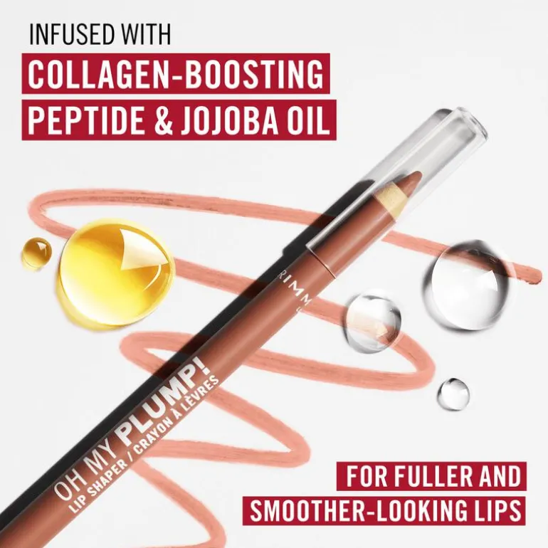 Rimmel London Oh My Plump! Lip Liner - Nude - 010 Iconic Beige