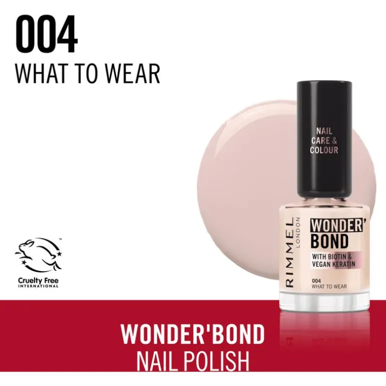 Rimmel London Wonder'Bond Care+Color Nagellak - Taupe - 004 What to Wear