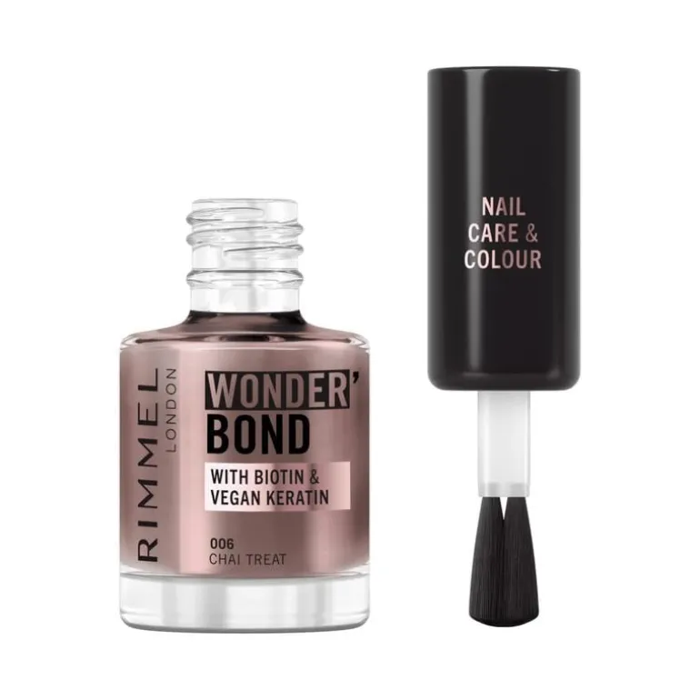 Rimmel London Wonder'Bond Care+Color Nagellak - Bruin - 006 Chai Treat