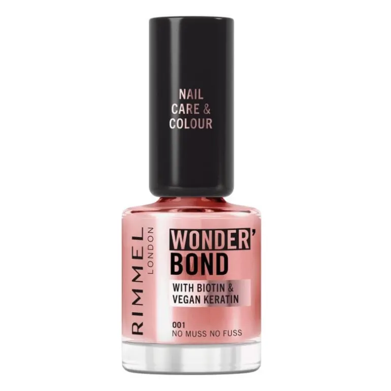 Rimmel London Wonder'Bond Care+Color Nagellak - Roze - 001 No Muss No Fuss