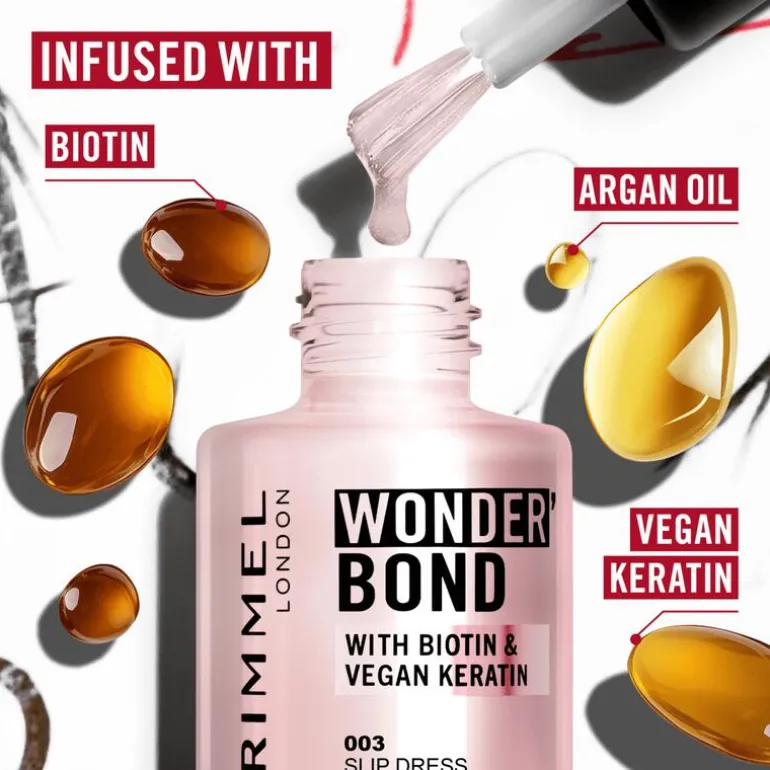 Rimmel London Wonder'Bond Care+Color Nagellak - Roze - 001 No Muss No Fuss