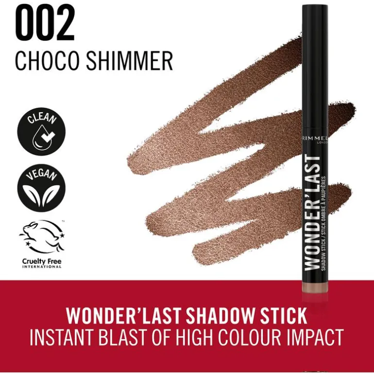 Rimmel London Wonder'last Oogschaduw Stick 002 Choco Shimmer 1.64 G