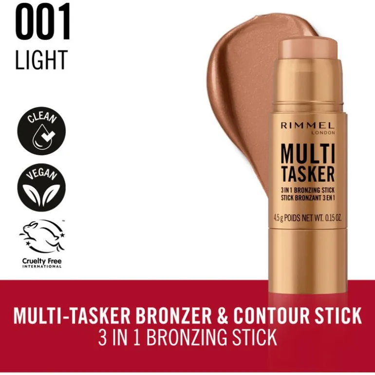 Rimmel Multi-Tasker Bronzer & Contour Stick 001 Light