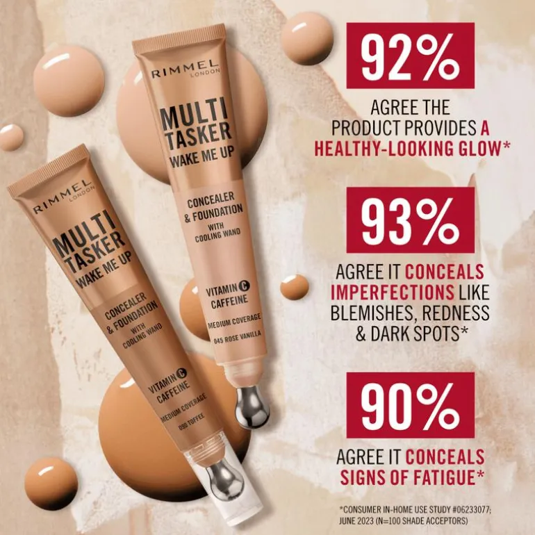 Rimmel Multi-Tasker Wake Me Up Concealer en Foundation 050 Sand
