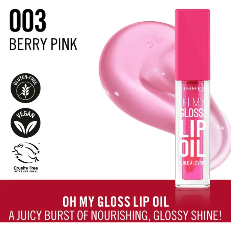 Rimmel Oh My Gloss! Lip Oil 003 Berry Pink
