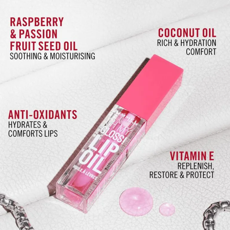 Rimmel Oh My Gloss! Lip Oil 001 Pink Flush