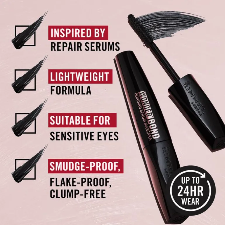 Rimmel Wonder Bond Bonding Serum Mascara 01 Black
