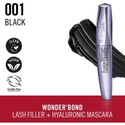 Rimmel Wonder'bond Lash Filler + Hyaluronic Mascara 001 Black