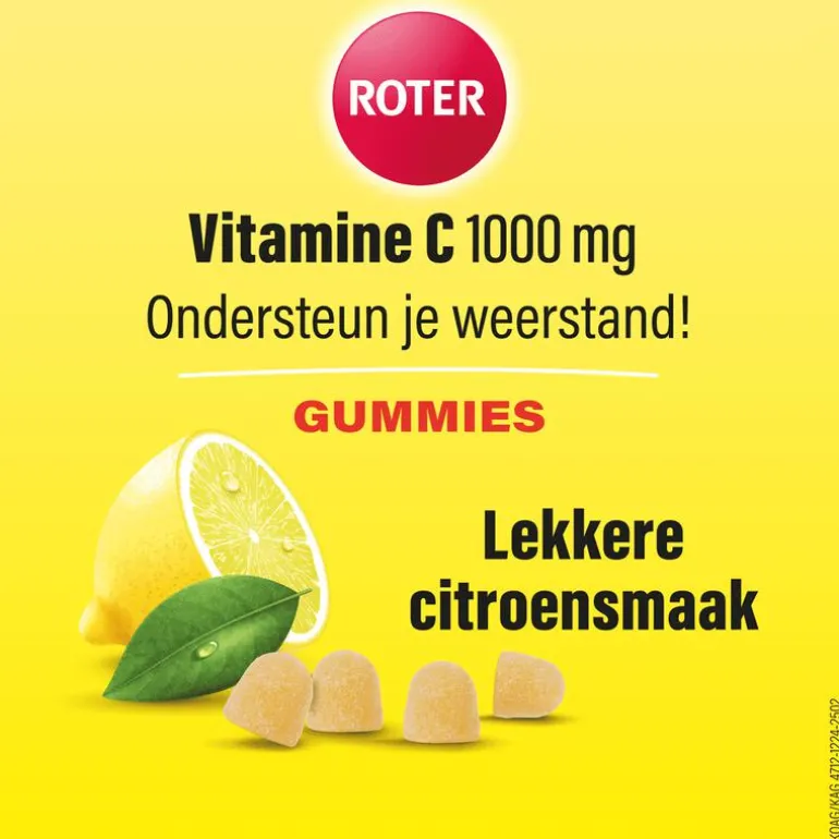 Roter 1000mg Vitamine C Gummy Tasty Lemon 30 stuks