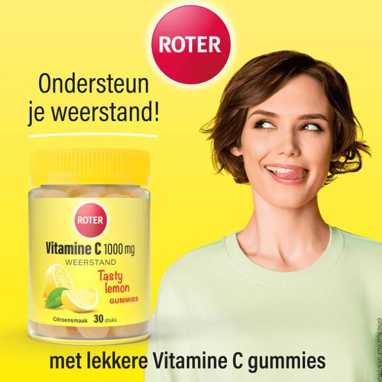 Roter 1000mg Vitamine C Gummy Tasty Lemon 30 stuks