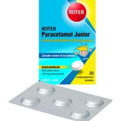 Roter Paracetamol smelttablet 250 mg Junior 20 tabletten