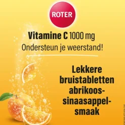 Roter Vitamine C Bruis 1000 mg Abrikoos-Sinaasappel 20 bruistabletten