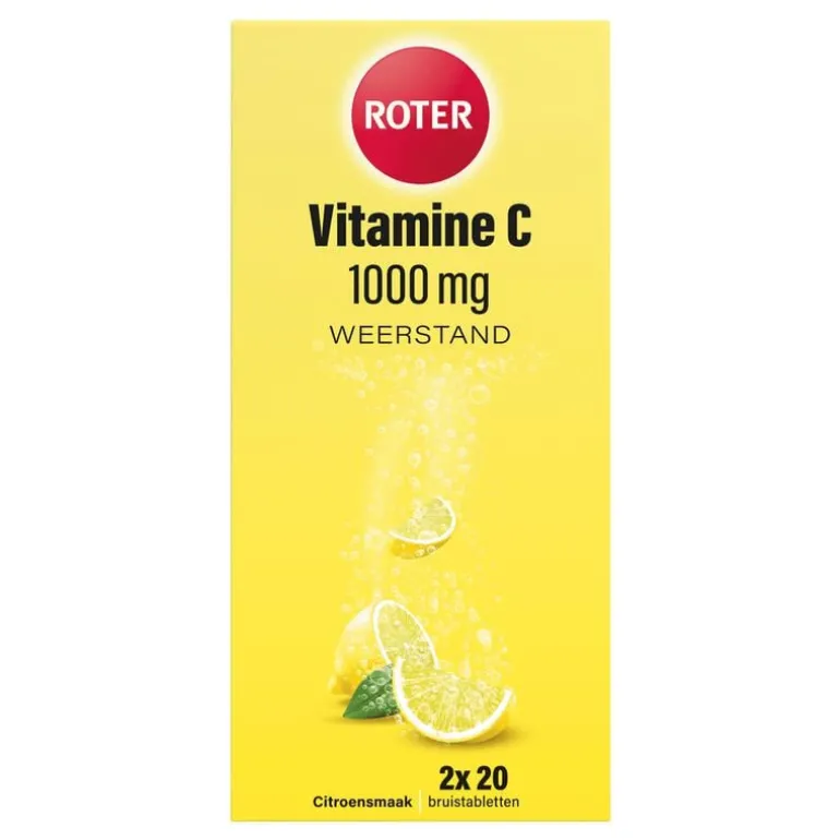 Roter Vitamine C Bruis 1000 mg Citroen 40 bruistabletten