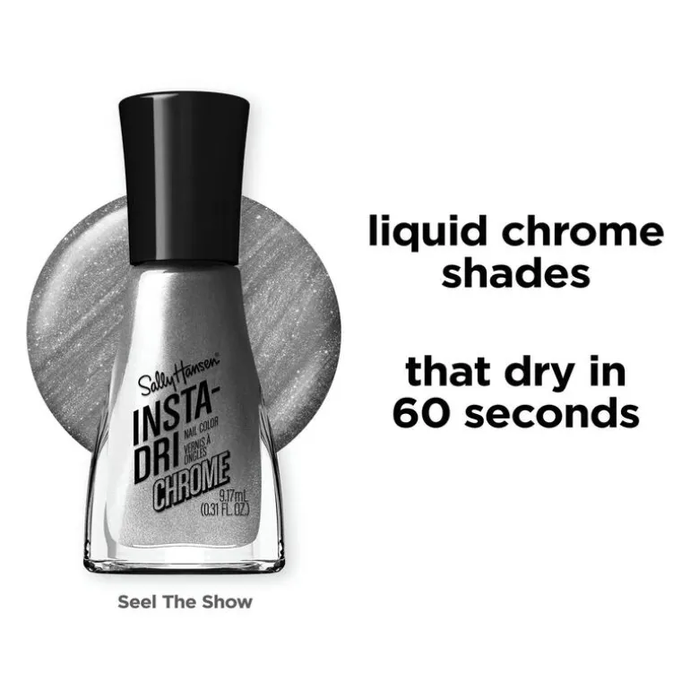 Sally Hansen Insta-Dri Chrome Nagellak - Zilver - 126 Steel the Show