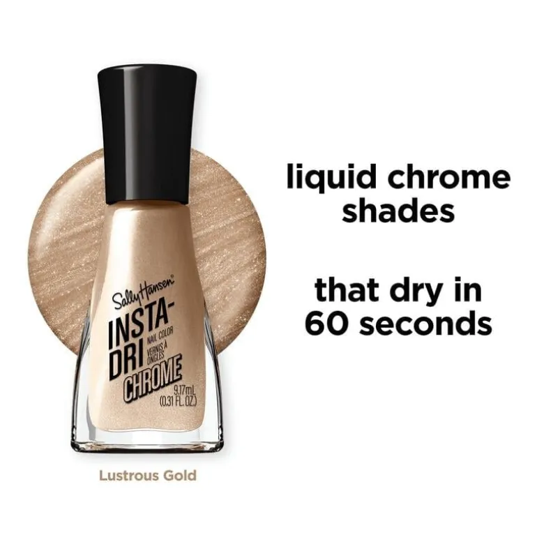 Sally Hansen Insta-Dri Chrome Nagellak - Goud - 128 Lustrous Gold