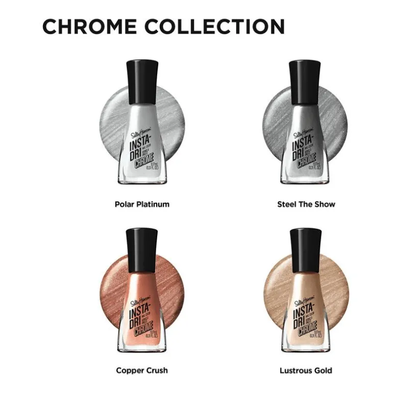 Sally Hansen Insta-Dri Chrome Nagellak - Goud - 128 Lustrous Gold