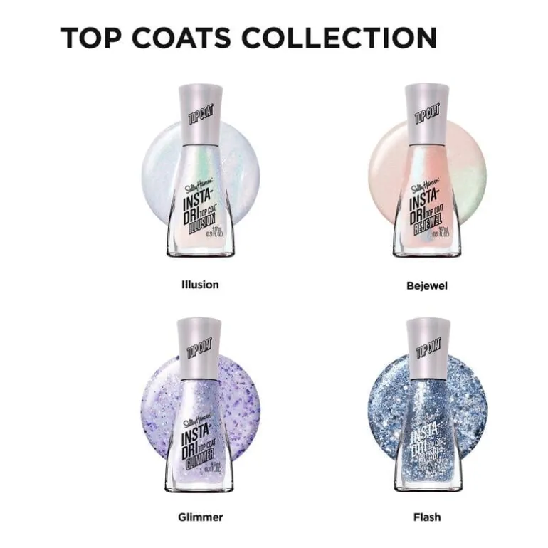 Sally Hansen Insta-Dri Top Coat - Blauw - 132 Flash