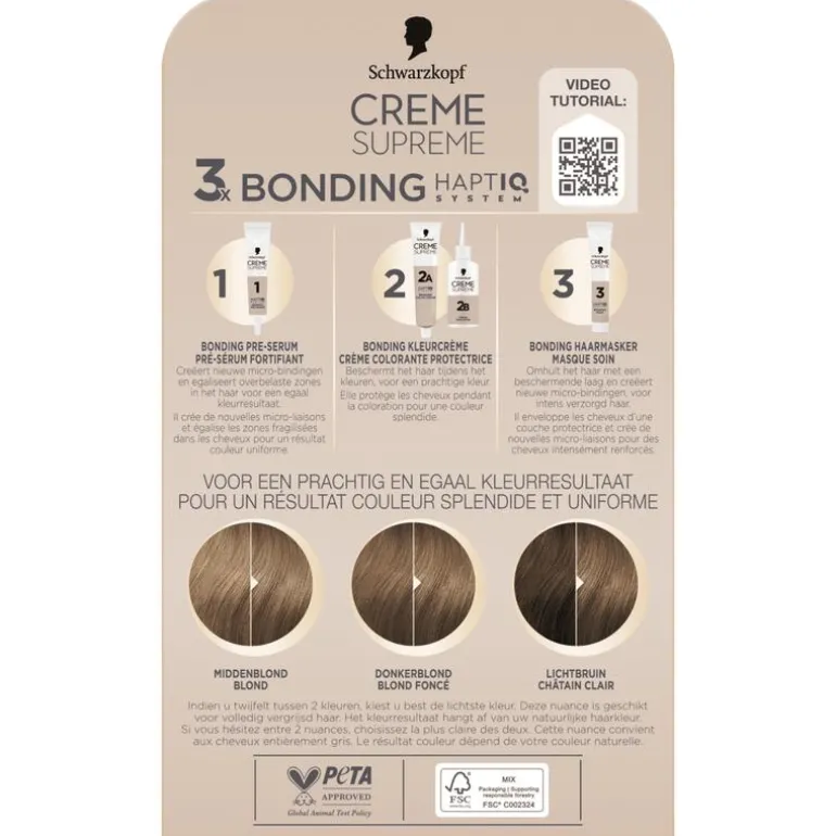 Schwarzkopf Creme Supreme Haarkleuring 7-16 Cool As Donkerblond