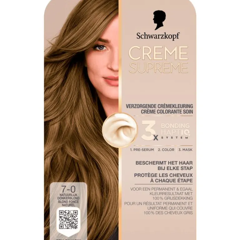 Schwarzkopf Creme Supreme Haarkleuring 7-0 Natuurlijk Donkerblond