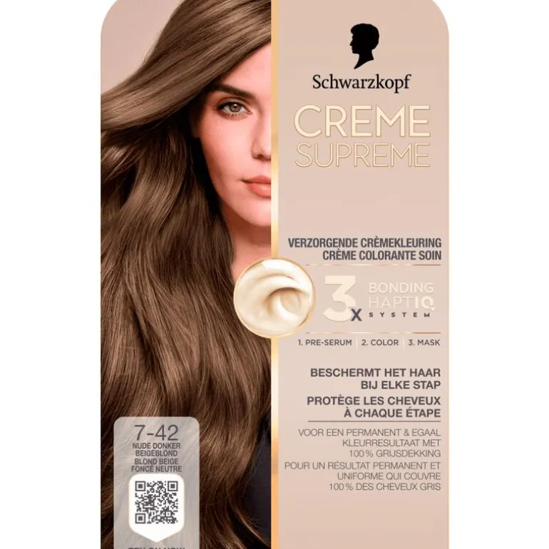 Schwarzkopf Creme Supreme Haarkleuring 7-42 Nude Beige Donkerblond