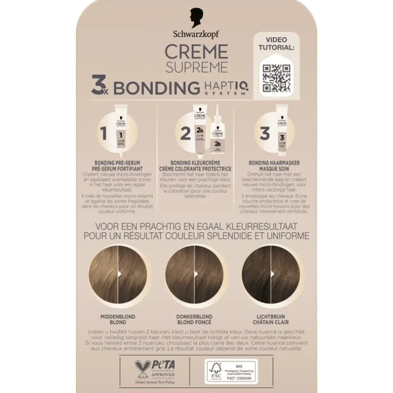 Schwarzkopf Creme Supreme Haarkleuring 7-42 Nude Beige Donkerblond