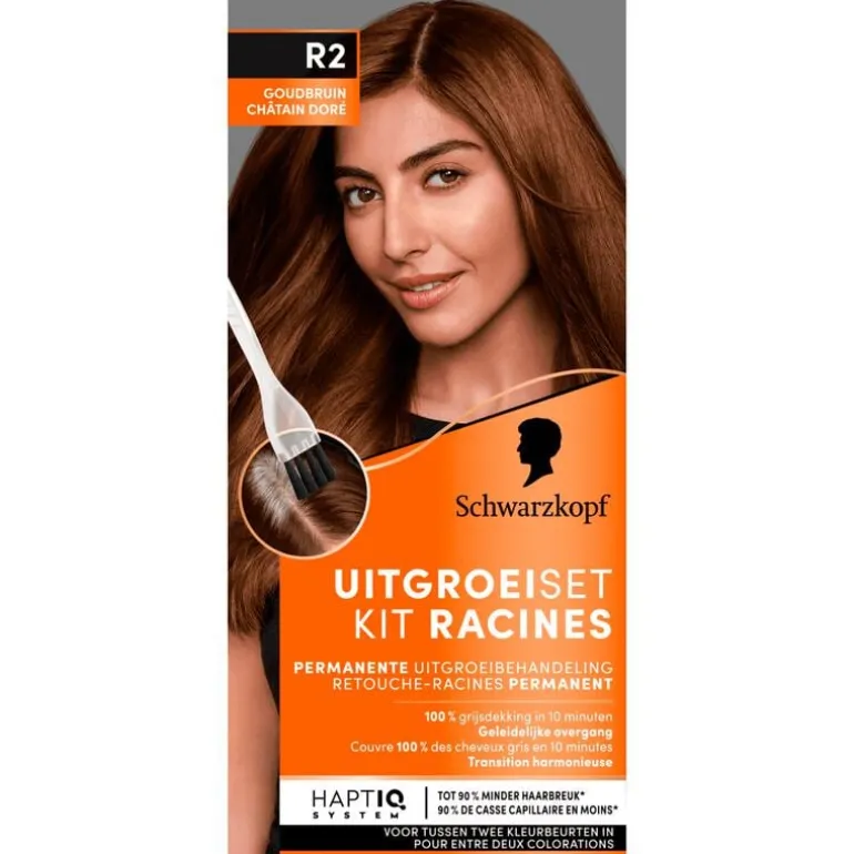 Schwarzkopf Permanent Color Uitgroeiset R2 Goudbruin