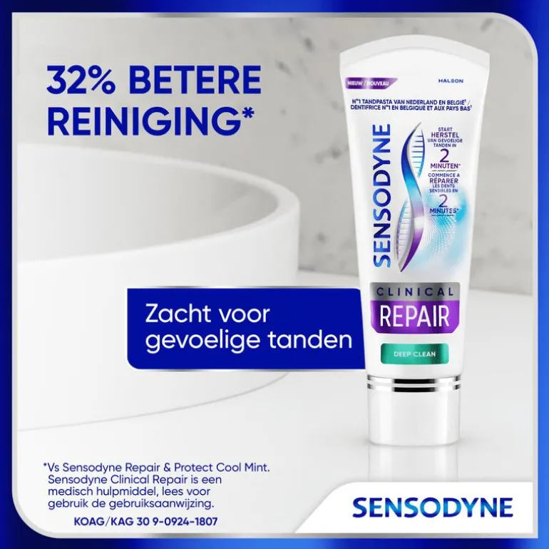Sensodyne Clinical Repair Deep Clean Tandpasta - 75ML
