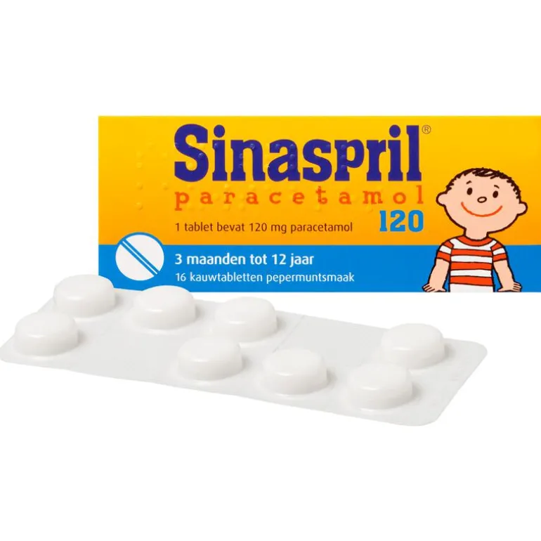 Sinaspril Paracetamol 120 mg 16 kauwtabletten