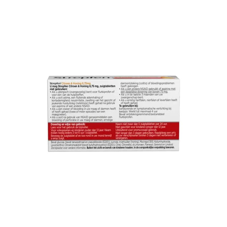 Strepfen Citroen & Honing 8,75 mg Zuigtabletten 24 Stuks