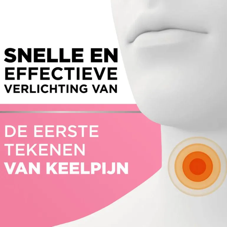 Strepsils Keeltabletten Aardbei Suikervrij 24 stuks