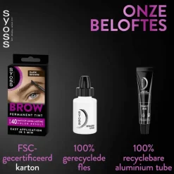 Syoss Browtint Wenkbrauw-wimper verf Donkerbruin