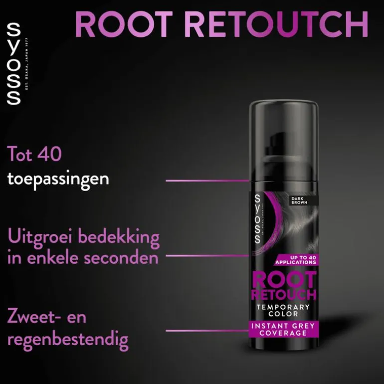 Syoss Uit Groeispray Donkerbruin