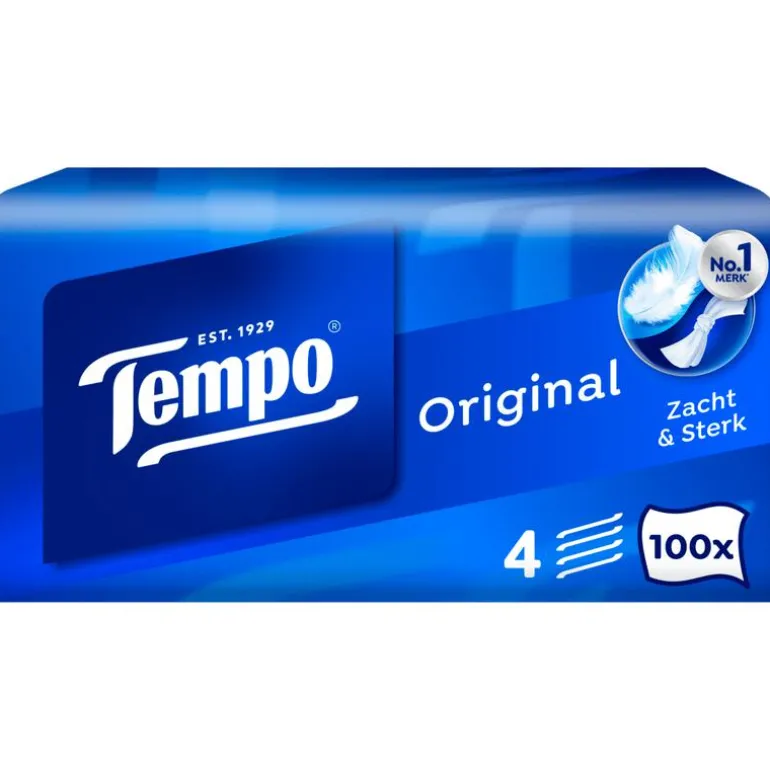 Tempo Original Box 4 Laags Zakdoekjes 100 stuks