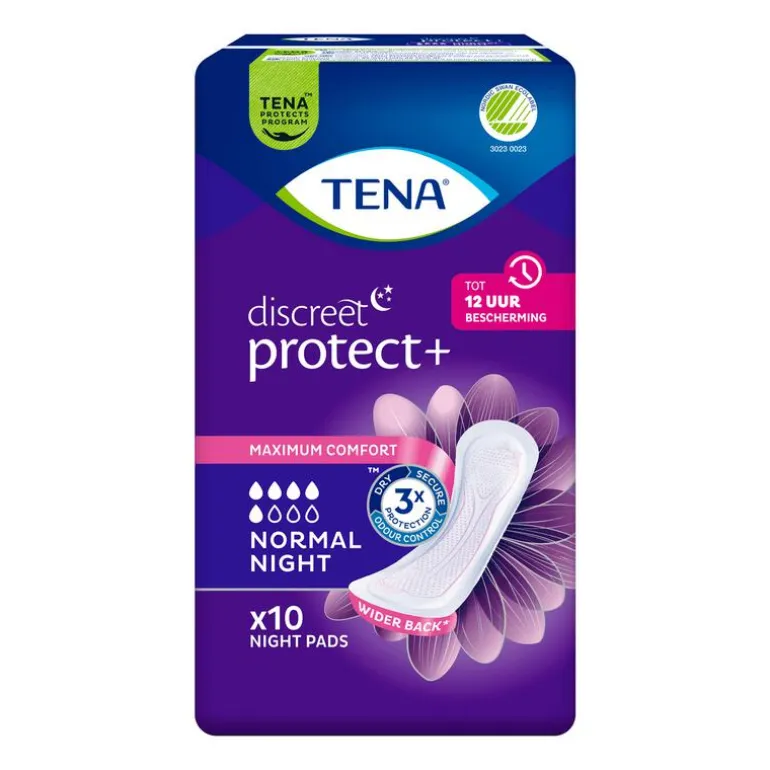 TENA Discreet Normal Night Verbanden 10 stuks