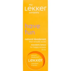 The Lekker Company Mandarijn & Citroen Deodorant Crème 30 Gram