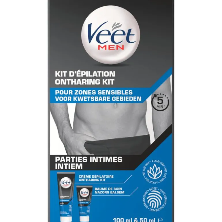 Veet for Men Hair Removal Kit Intimate Body Parts + Aftercare Balm