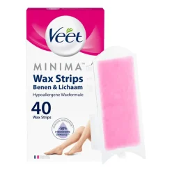 Veet Minima Ontharingsstrips Benen & Lichaam Hypoallergeen 40 stuks