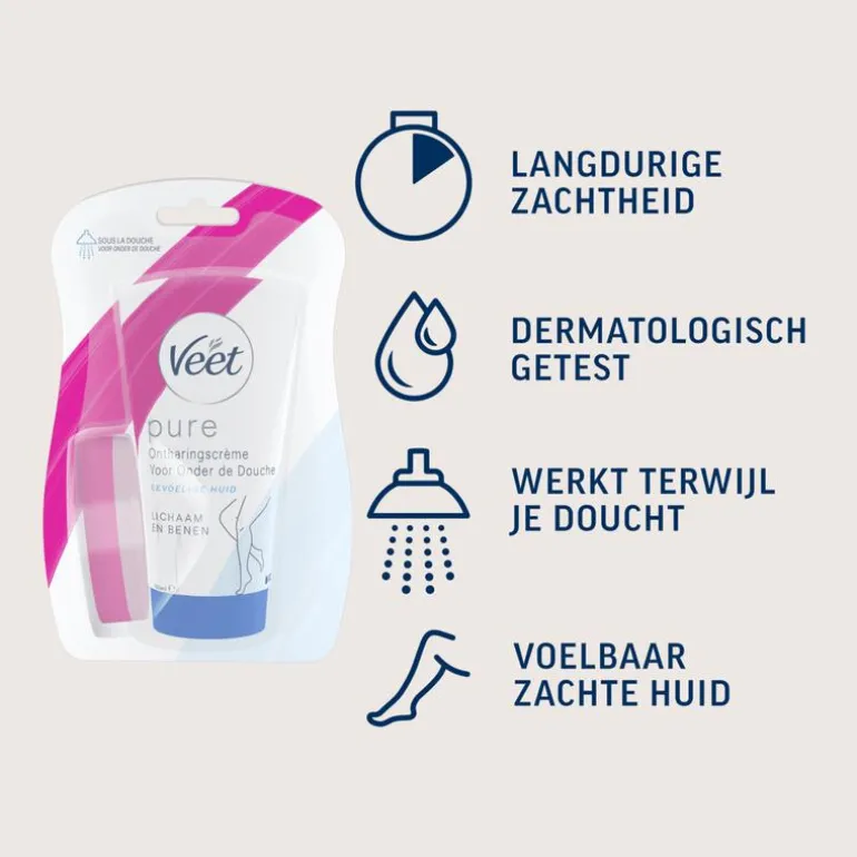 Veet Ontharingscreme Gevoelige Huid In-Shower 150 ML