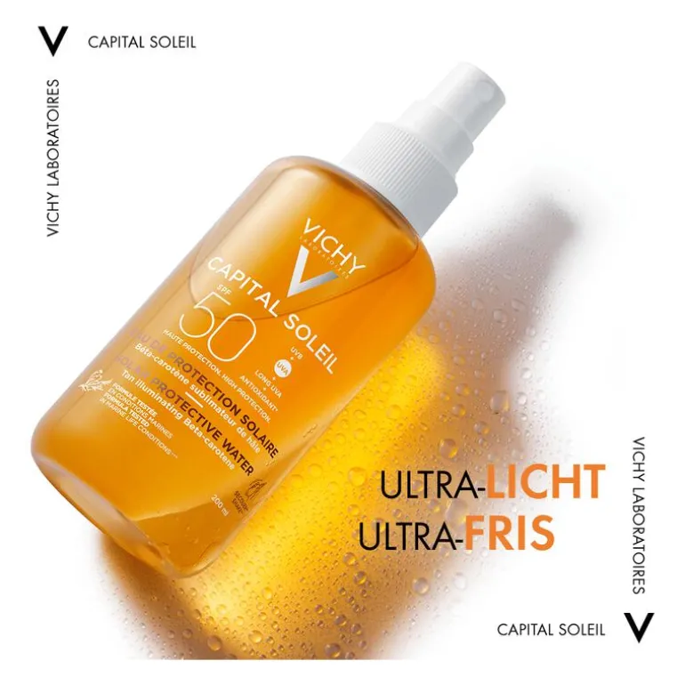 Vichy Capital Soleil ZonbeschermendWater Bruine Teint SPF50 200 ML
